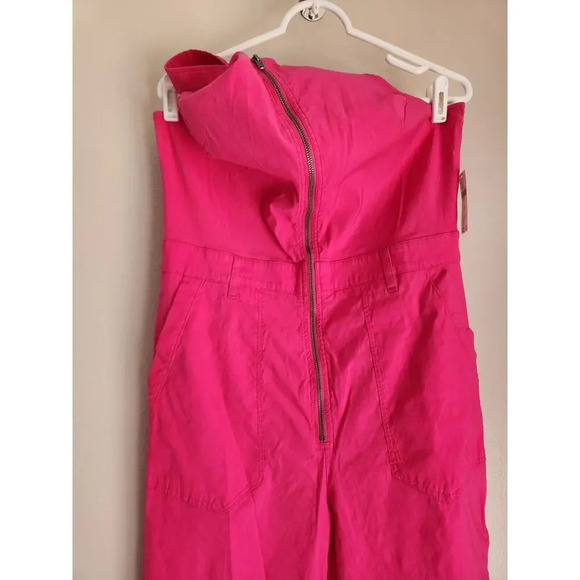 NWD Anthropologie Maeve The Naomi Workwear Jumpsuit Size 14 Pink $9E413 - Picture 4 of 16